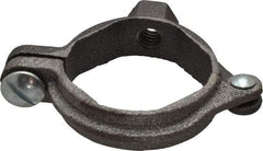 Value Collection - 1-1/4" Pipe, 3/8" Rod, Extension Split Pipe Clamp - 180 Lb Capacity, Malleable Iron - Exact Tool & Supply