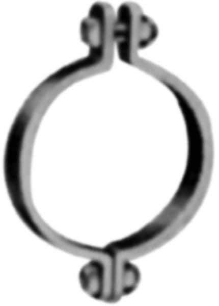 Made in USA - 3" Pipe, Medium Pipe Clamp - Black, 930 Lb Capacity, Carbon Steel - Exact Tool & Supply