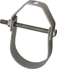 Made in USA - 2-1/2" Pipe, 1/2" Rod, Carbon Steel Adjustable Clevis Hanger - Black Coated, 1,130 Lb Capacity - Exact Tool & Supply