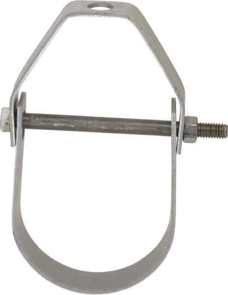 Made in USA - 3" Pipe, 1/2" Rod, Carbon Steel Adjustable Clevis Hanger - Black Coated, 1,130 Lb Capacity - Exact Tool & Supply