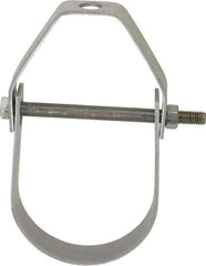 Made in USA - 3" Pipe, 1/2" Rod, Carbon Steel Adjustable Clevis Hanger - Black Coated, 1,130 Lb Capacity - Exact Tool & Supply