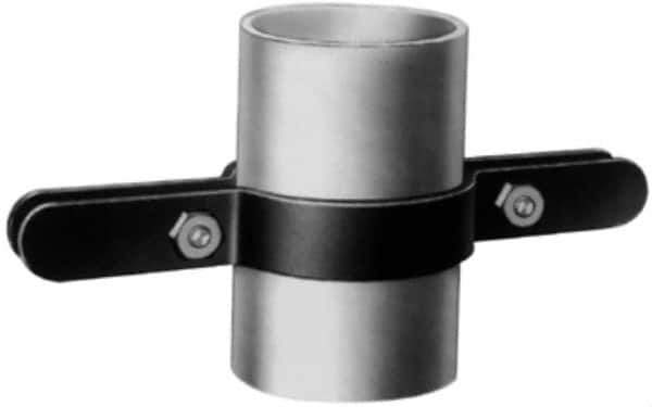 Made in USA - 1-1/4" Pipe, Riser Clamp - Black, 250 Lb Capacity, Carbon Steel - Exact Tool & Supply