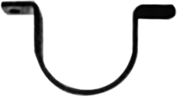 Made in USA - 1 Pipe, Carbon Steel, Pipe or Conduit Strap - 2 Mounting Holes - Exact Tool & Supply