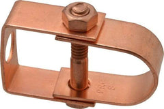 Value Collection - 3/4" Pipe, 3/8" Rod, Carbon Steel Adjustable Clevis Hanger - Copper Plated, 250 Lb Capacity - Exact Tool & Supply