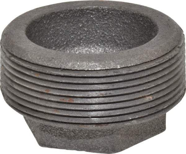 Made in USA - Size 2 x 3/4", Class 150, Malleable Iron Black Pipe Hex Bushing - 150 psi, Threaded End Connection - Exact Tool & Supply