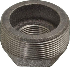 Made in USA - Size 2 x 1", Class 150, Malleable Iron Black Pipe Hex Bushing - 150 psi, Threaded End Connection - Exact Tool & Supply