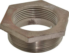 Made in USA - Size 3 x 2-1/2", Class 150, Cast Iron Black Pipe Hex Bushing - 150 psi, Threaded End Connection - Exact Tool & Supply