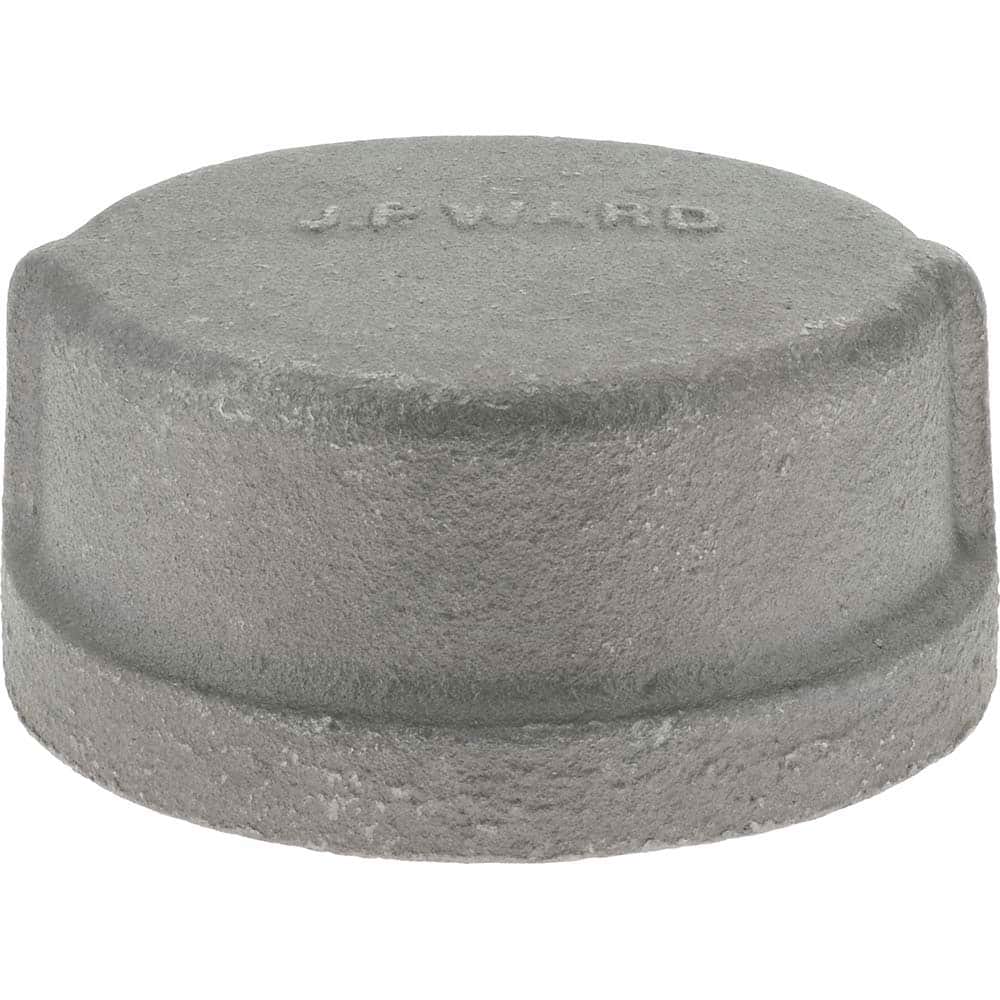 Black Cap: 2-1/2″, 150 psi, Threaded Malleable Iron, Black Finish, Class 150