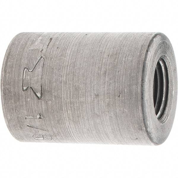 Made in USA - Size 1/8", Class 150, Malleable Iron Black Pipe Coupling (Right Hand) - 150 psi, Threaded End Connection - Exact Tool & Supply