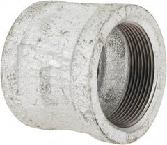 Made in USA - Class 150, 2" Galvanized Pipe Coupling (Right Hand) - Threaded, Malleable Iron - Exact Tool & Supply