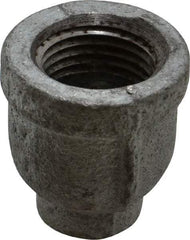 Made in USA - Class 150, 1/2 x 1/8" Galvanized Pipe Reducing Coupling - Threaded, Malleable Iron - Exact Tool & Supply