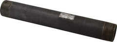 Made in USA - Schedule 40, 1-1/4" Diam x 11" Long Steel Black Pipe Nipple - Threaded - Exact Tool & Supply