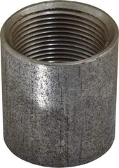 Made in USA - Size 1-1/4", Class 150, Malleable Iron Black Pipe Coupling - 150 psi, Threaded End Connection - Exact Tool & Supply