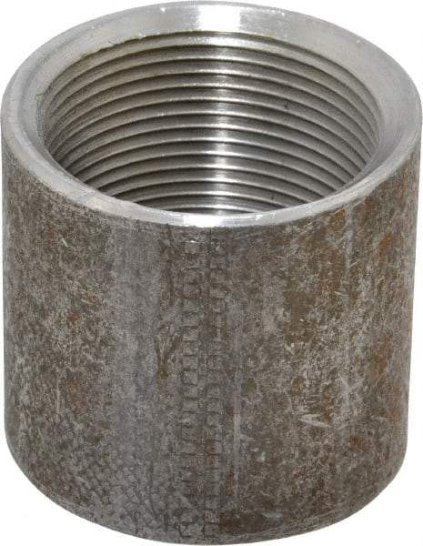 Made in USA - Size 1-1/2", Class 150, Malleable Iron Black Pipe Coupling - 150 psi, Threaded End Connection - Exact Tool & Supply