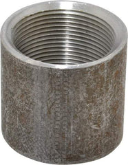 Made in USA - Size 1-1/2", Class 150, Malleable Iron Black Pipe Coupling - 150 psi, Threaded End Connection - Exact Tool & Supply