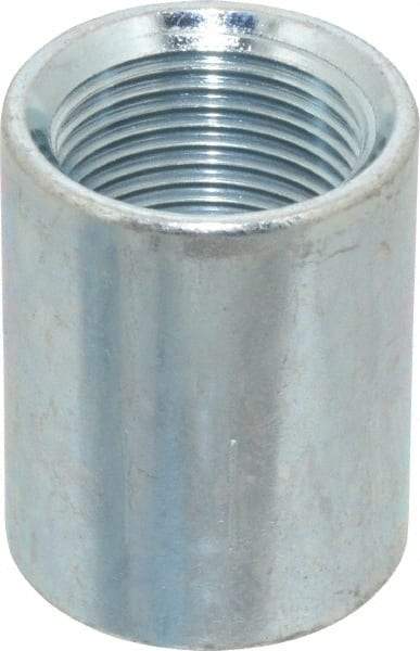 Made in USA - Class 150, 3/4" Galvanized Pipe Coupling - Threaded, Steel - Exact Tool & Supply