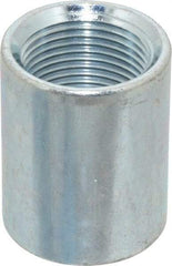 Made in USA - Class 150, 3/4" Galvanized Pipe Coupling - Threaded, Steel - Exact Tool & Supply