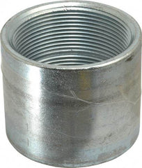 Made in USA - Class 150, 3" Galvanized Pipe Coupling - Threaded, Malleable Iron - Exact Tool & Supply