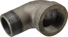 Made in USA - Size 2", Class 300, Malleable Iron Black Pipe 90° Street Elbow - 300 psi, Threaded End Connection - Exact Tool & Supply