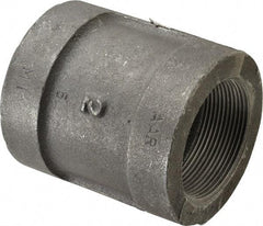 Made in USA - Size 2", Class 300, Malleable Iron Black Pipe Coupling - 300 psi, Threaded End Connection - Exact Tool & Supply