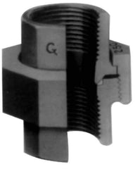 Made in USA - Size 1-1/4", Class 3,000, Forged Carbon Steel Black Pipe Union - 925 psi, Socket Weld End Connection - Exact Tool & Supply