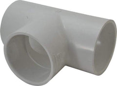Value Collection - 3" PVC Plastic Pipe Tee - Schedule 40, Slip x Slip x Slip End Connections - Exact Tool & Supply