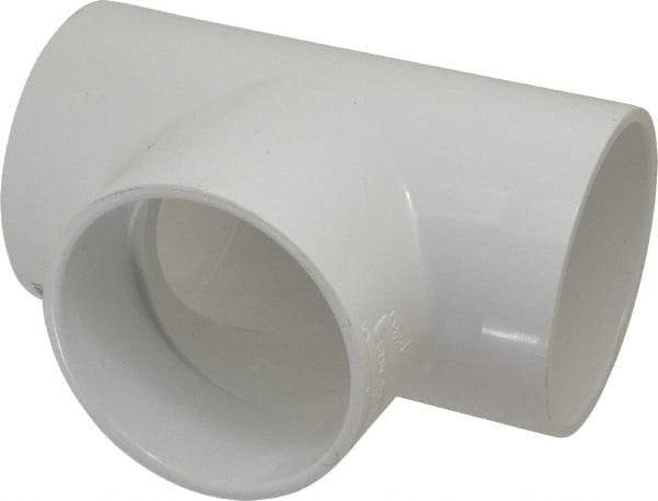 Value Collection - 4" PVC Plastic Pipe Tee - Schedule 40, Slip x Slip x Slip End Connections - Exact Tool & Supply