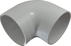 Value Collection - 4" PVC Plastic Pipe 90° Elbow - Schedule 40, Slip x Slip End Connections - Exact Tool & Supply