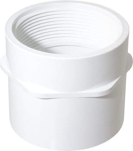 Value Collection - 3" PVC Plastic Pipe Female Adapter - Schedule 40, Slip x FIPT End Connections - Exact Tool & Supply