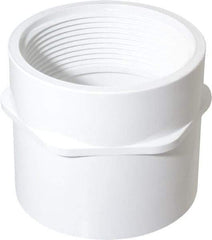 Value Collection - 3" PVC Plastic Pipe Female Adapter - Schedule 40, Slip x FIPT End Connections - Exact Tool & Supply