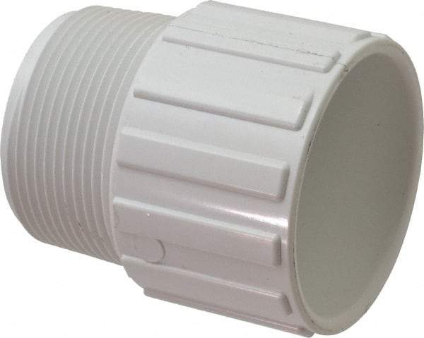 Value Collection - 2-1/2" PVC Plastic Pipe Male Adapter - Schedule 40, MIPT x Slip End Connections - Exact Tool & Supply