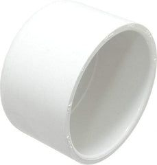 Value Collection - 3" PVC Plastic Pipe End Cap - Schedule 40, Slip End Connections - Exact Tool & Supply