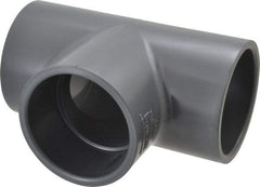 Value Collection - 3" PVC Plastic Pipe Tee - Schedule 80, Slip x Slip x Slip End Connections - Exact Tool & Supply