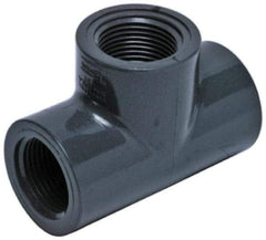 Value Collection - 4" CPVC Plastic Pipe Tee - Schedule 80, FIPT x FIPT x FIPT End Connections - Exact Tool & Supply