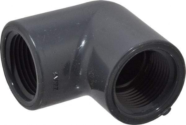 Value Collection - 3/4" PVC Plastic Pipe 90° Elbow - Schedule 80, FIPT x FIPT End Connections - Exact Tool & Supply