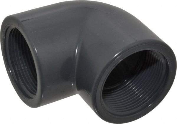 Value Collection - 1-1/2" PVC Plastic Pipe 90° Elbow - Schedule 80, FIPT x FIPT End Connections - Exact Tool & Supply