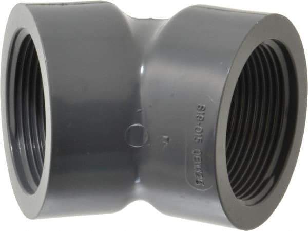 Value Collection - 1-1/2" PVC Plastic Pipe 45° Elbow - Schedule 80, FIPT x FIPT End Connections - Exact Tool & Supply