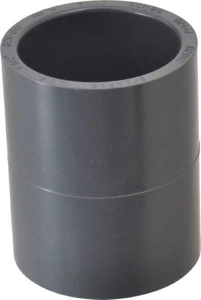Value Collection - 1-1/2" PVC Plastic Pipe Coupling - Schedule 80, Slip x Slip End Connections - Exact Tool & Supply