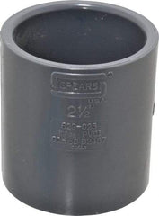 Value Collection - 2-1/2" PVC Plastic Pipe Coupling - Schedule 80, Slip x Slip End Connections - Exact Tool & Supply