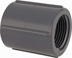 Value Collection - 1" PVC Plastic Pipe Coupling - Schedule 80, FIPT x FIPT End Connections - Exact Tool & Supply