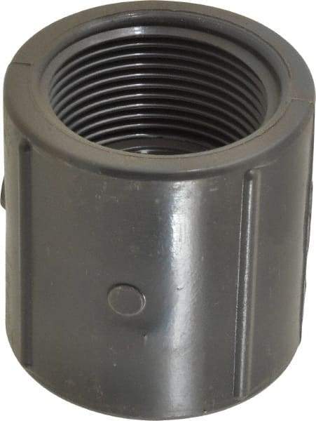 Value Collection - 1-1/4" PVC Plastic Pipe Coupling - Schedule 80, FIPT x FIPT End Connections - Exact Tool & Supply