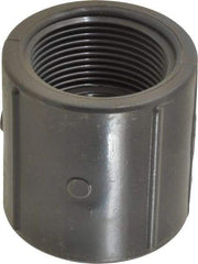 Value Collection - 1-1/4" PVC Plastic Pipe Coupling - Schedule 80, FIPT x FIPT End Connections - Exact Tool & Supply