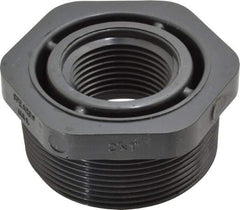 Value Collection - 2 x 1" PVC Plastic Pipe Bushing - Schedule 80, MIPT x FIPT End Connections - Exact Tool & Supply