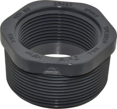 Value Collection - 2 x 1-1/2" PVC Plastic Pipe Bushing - Schedule 80, MIPT x FIPT End Connections - Exact Tool & Supply