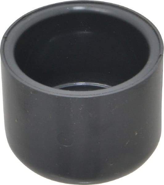 Value Collection - 1-1/2" PVC Plastic Pipe End Cap - Schedule 80, Slip End Connections - Exact Tool & Supply