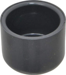 Value Collection - 1-1/2" PVC Plastic Pipe End Cap - Schedule 80, Slip End Connections - Exact Tool & Supply