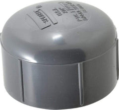 Value Collection - 2-1/2" PVC Plastic Pipe End Cap - Schedule 80, FIPT End Connections - Exact Tool & Supply