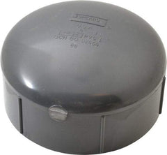 Value Collection - 4" PVC Plastic Pipe End Cap - Schedule 80, FIPT End Connections - Exact Tool & Supply