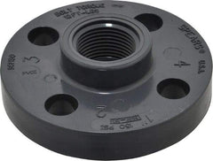 Value Collection - 1" PVC Plastic Pipe Flange (One Piece) - Schedule 80, FIPT End Connections - Exact Tool & Supply