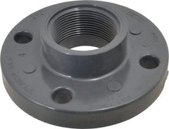 Value Collection - 2-1/2" PVC Plastic Pipe Flange (One Piece) - Schedule 80, FIPT End Connections - Exact Tool & Supply